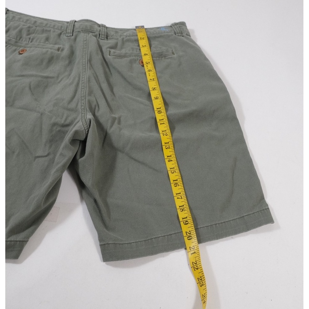 Tommy Bahama Shorts Mens 34 Green Chino Flat Front Cotton Stretch Casual Summer - Picture 3 of 7